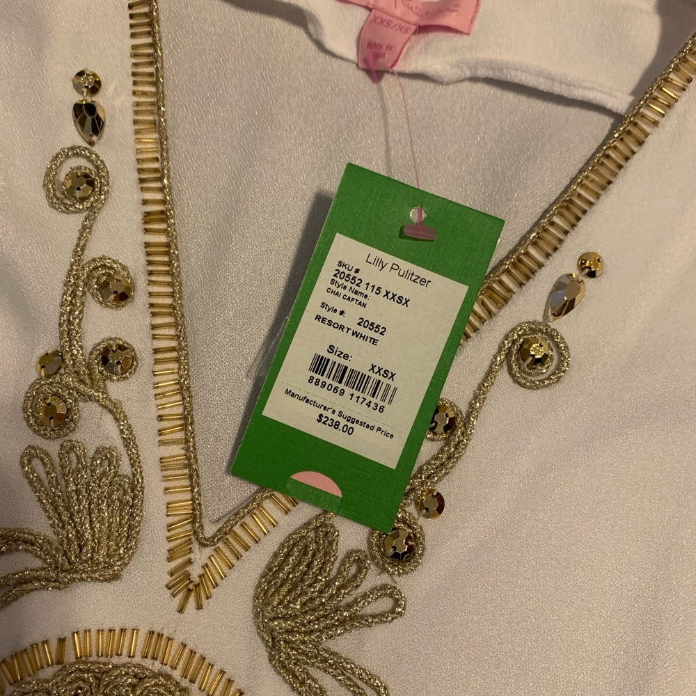 Lilly Pulitzer Chai Caftan Dress in Resort White - Picture 5 of 7